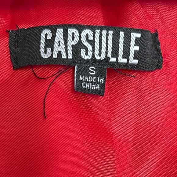 Dollskill Faux Fur Cherry Red/Black Length Coat - Picture 3 of 7